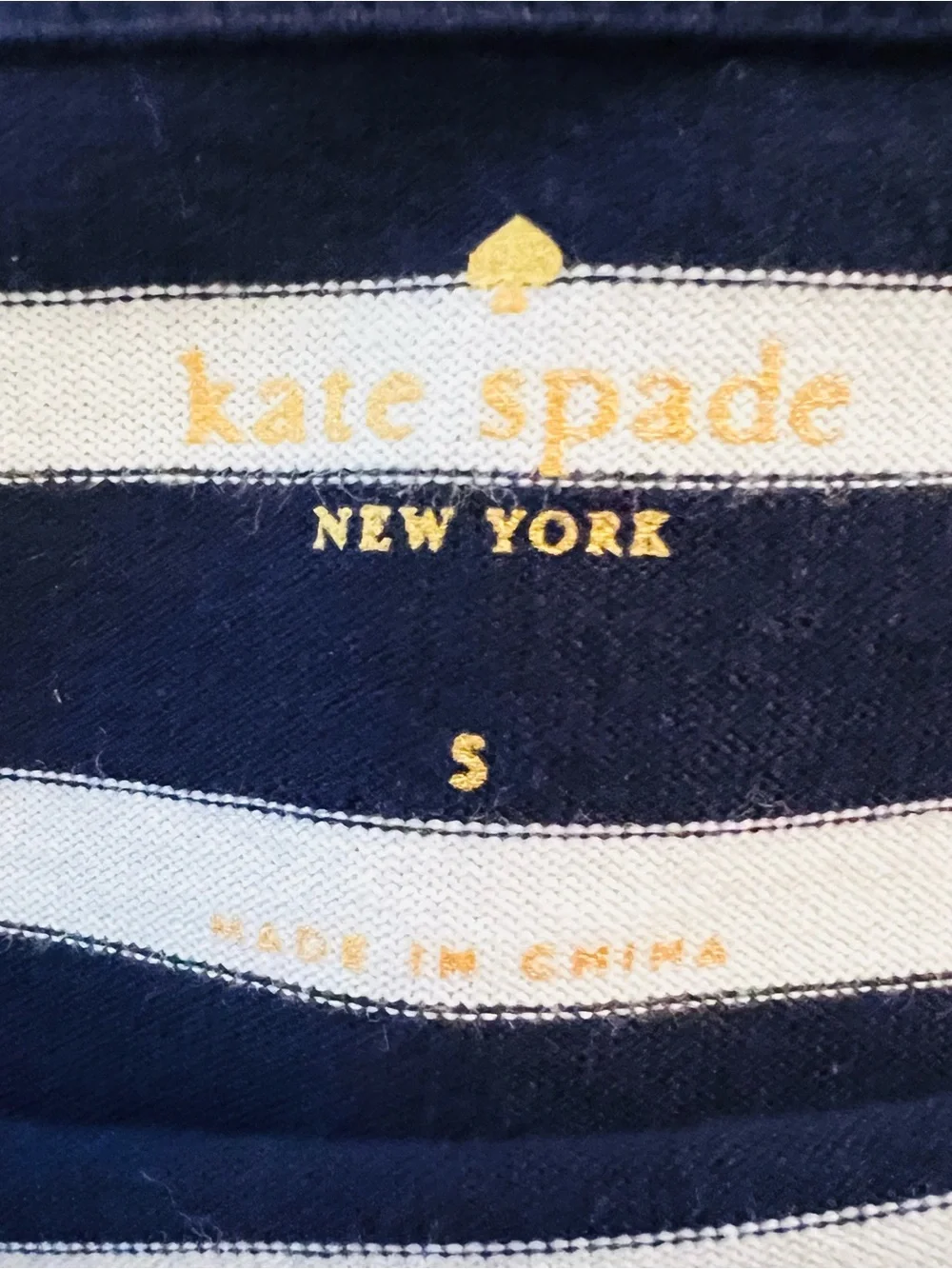 Kate Spade Navy Stripe Boatneck Dress size S